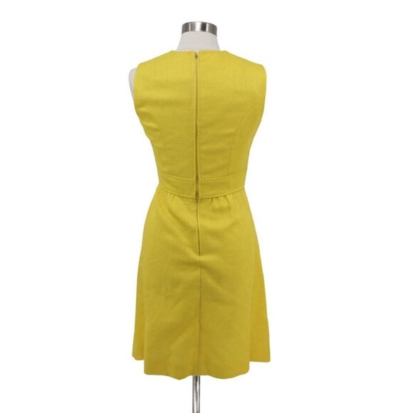 Vintage 50s Bonwit Teller Yellow Tweed Shift Dress with Matching Jacket Size S - Picture 7 of 9